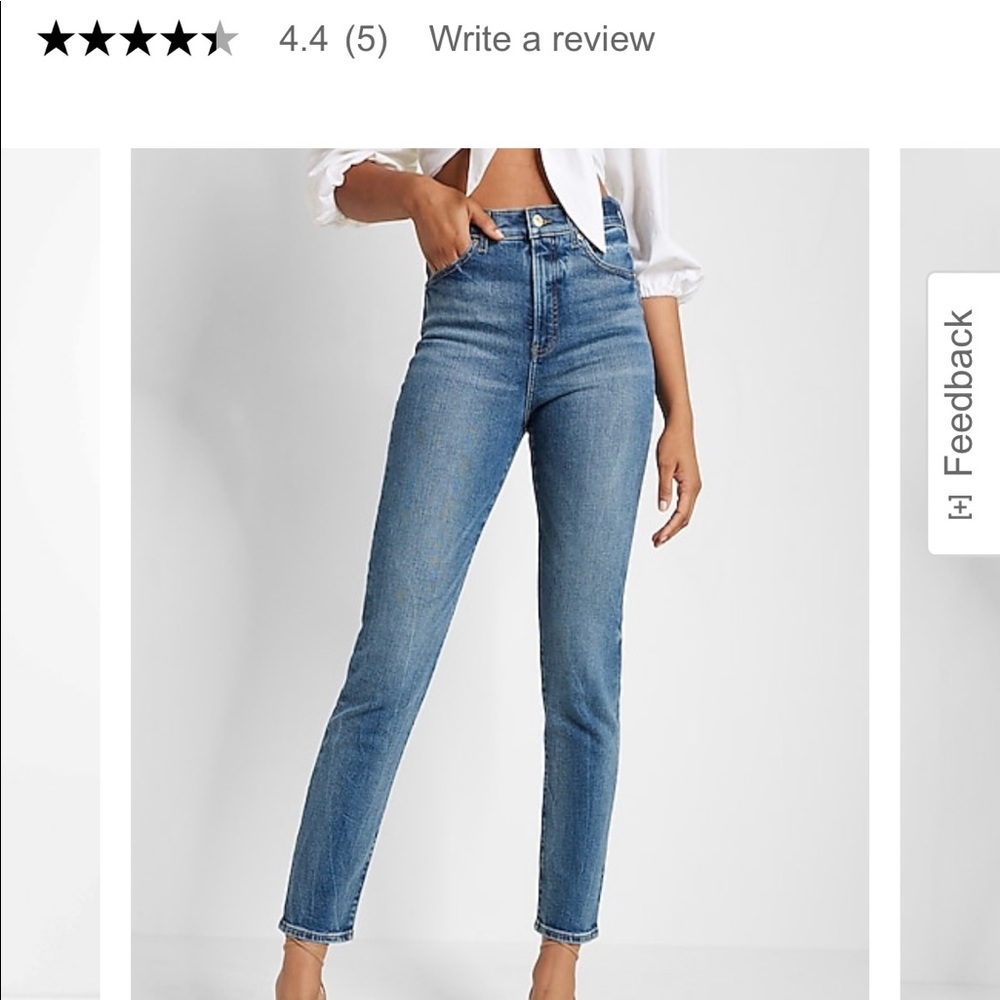 Express High Rise Curvy Slim Mom Jean